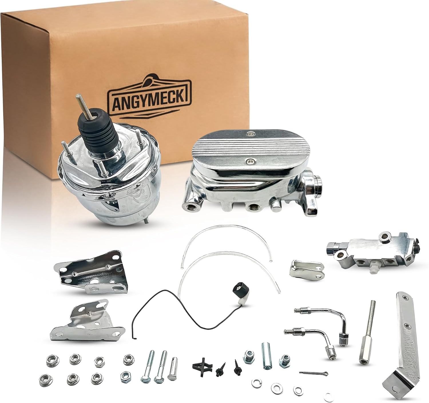 7" Dual Power Brake Booster Conversion Kit for 1964-1972 Chevelle GTO 442 Lemans Cutlass Caprice Skylark Monte Carlo El Camino 1967-1978 Chevy Camaro 1967-1969 Pontiac Firebird CNCB70008