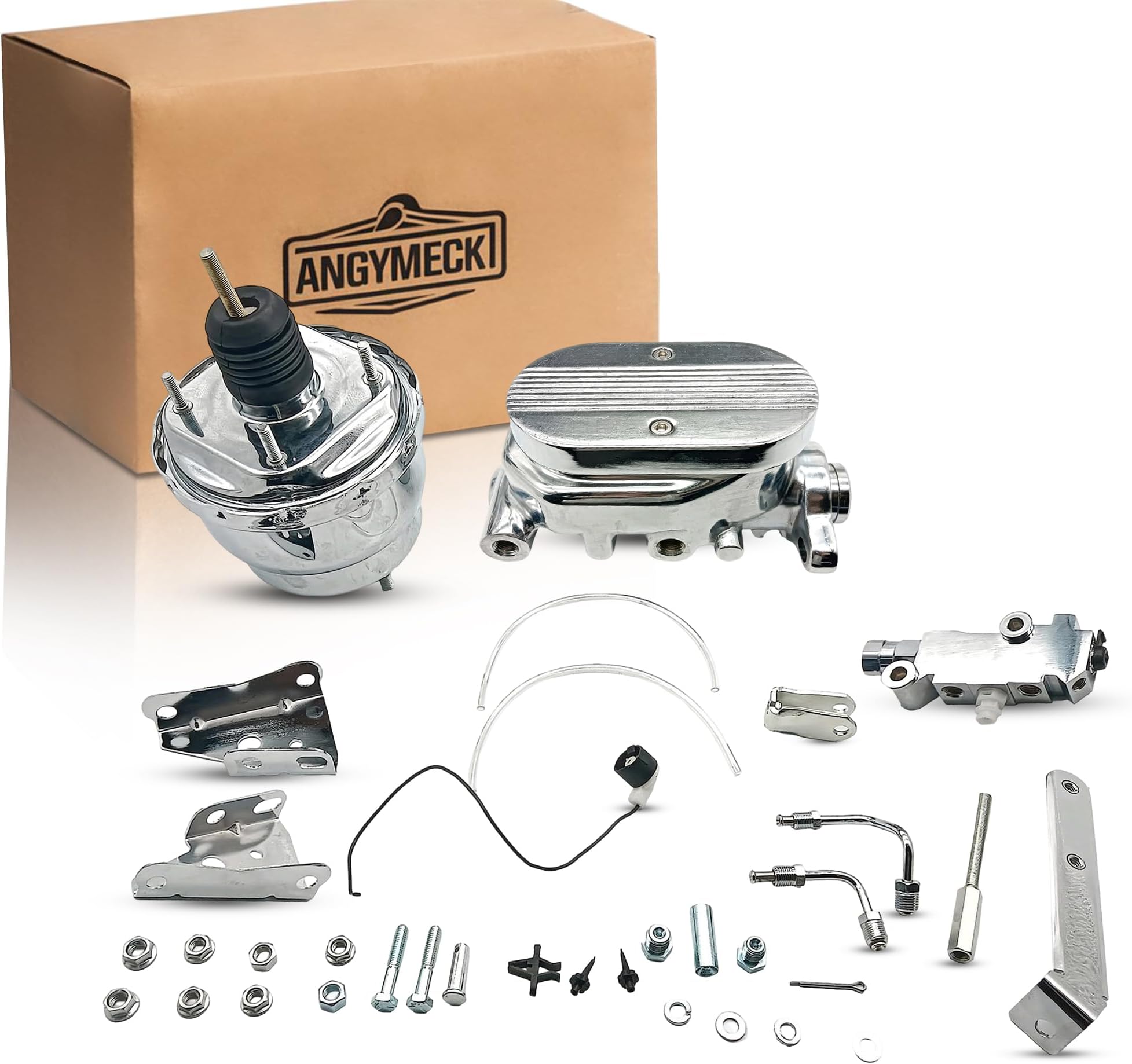 7" Dual Power Brake Booster Conversion Kit for 1964-1972 Chevelle GTO 442 Lemans Cutlass Caprice Skylark Monte Carlo El Camino 1967-1978 Chevy Camaro 1967-1969 Pontiac Firebird CNCB70008