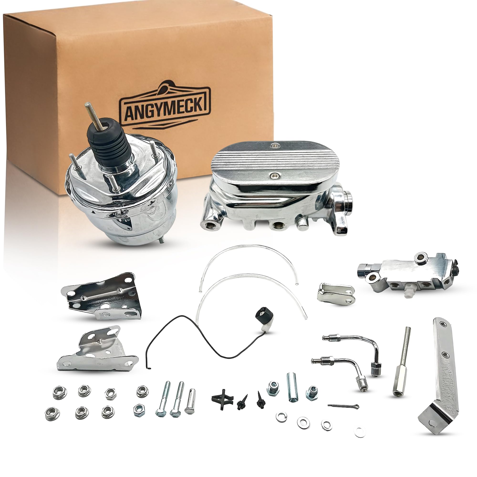 7" Dual Power Brake Booster Conversion Kit for 1964-1972 Chevelle GTO 442 Lemans Cutlass Caprice Skylark Monte Carlo El Camino 1967-1978 Chevy Camaro 1967-1969 Pontiac Firebird CNCB70008