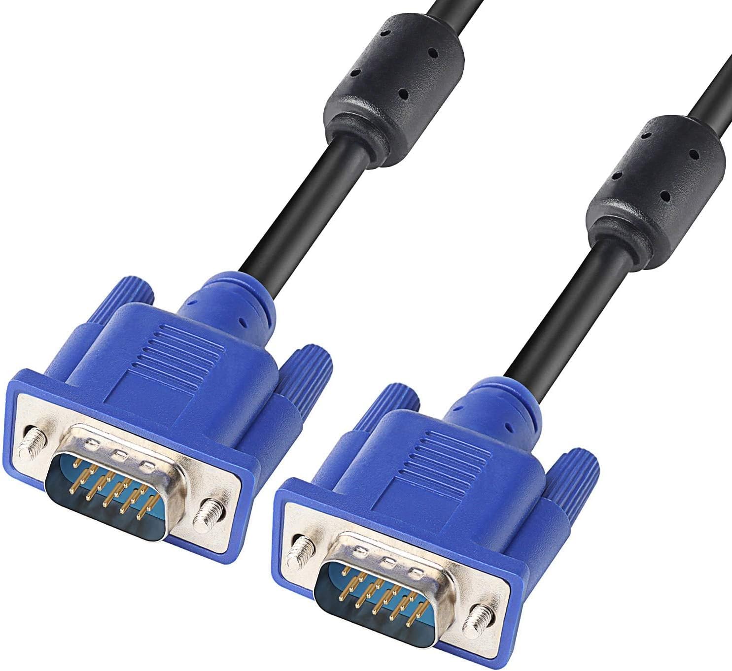 PASOW VGA to VGA Monitor Cable HD15 Male to Male for TV Computer Projector (65 Feet)