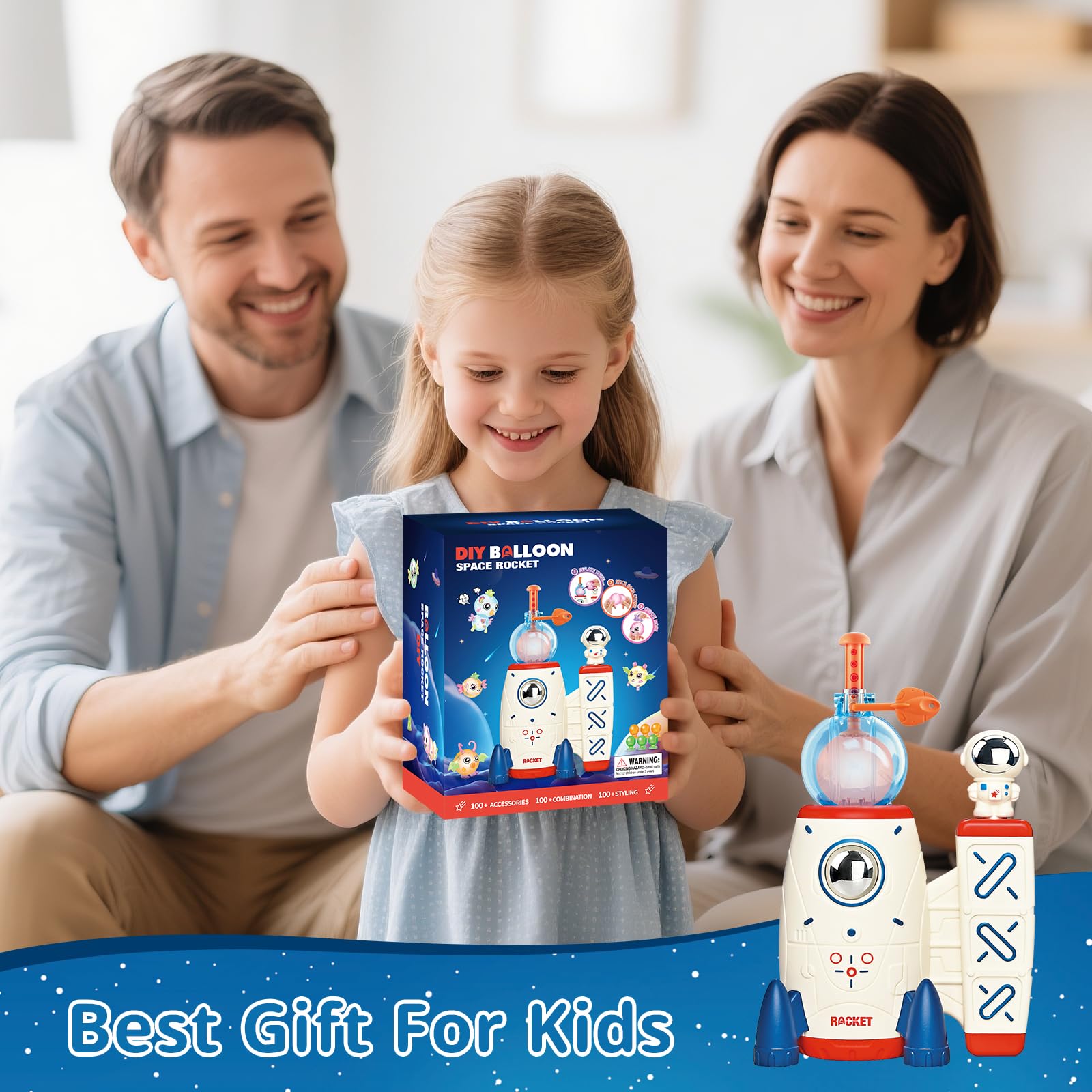 deAO Nano Tape Bubble Kit, Nano Tape Bolle Set Fai da Te con Pompa per Palloncini Razzo, Bolle Elastiche e Accessori Adesivi, DIY Craft per Bambini, Giocattoli Regalo Creativo per Soffiabili