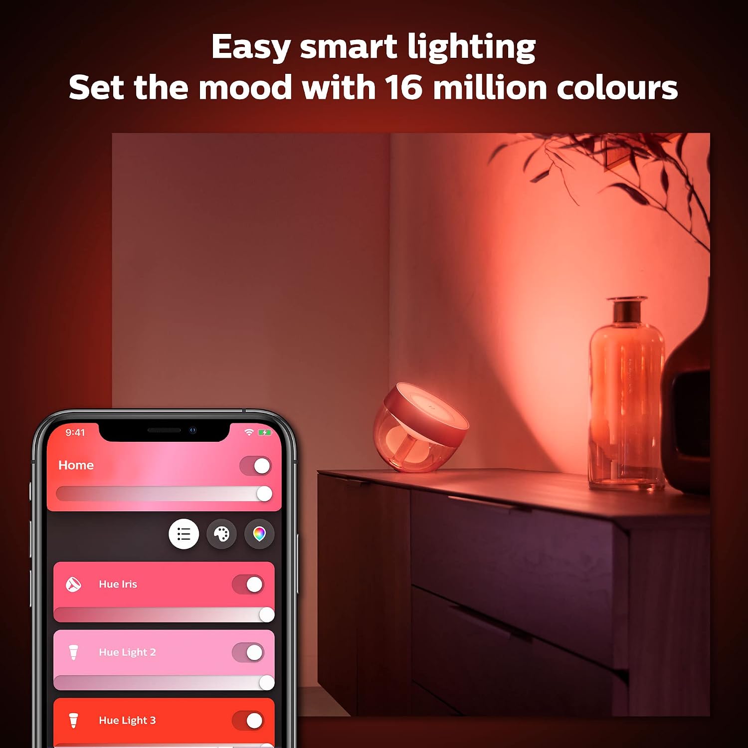 Philips Hue White and Color Iris Corded Dimmable Smart Lamp, (Bluetooth, Compatible with Alexa, Google, Apple HomeKit), Limited Edition Copper, 8.1watts