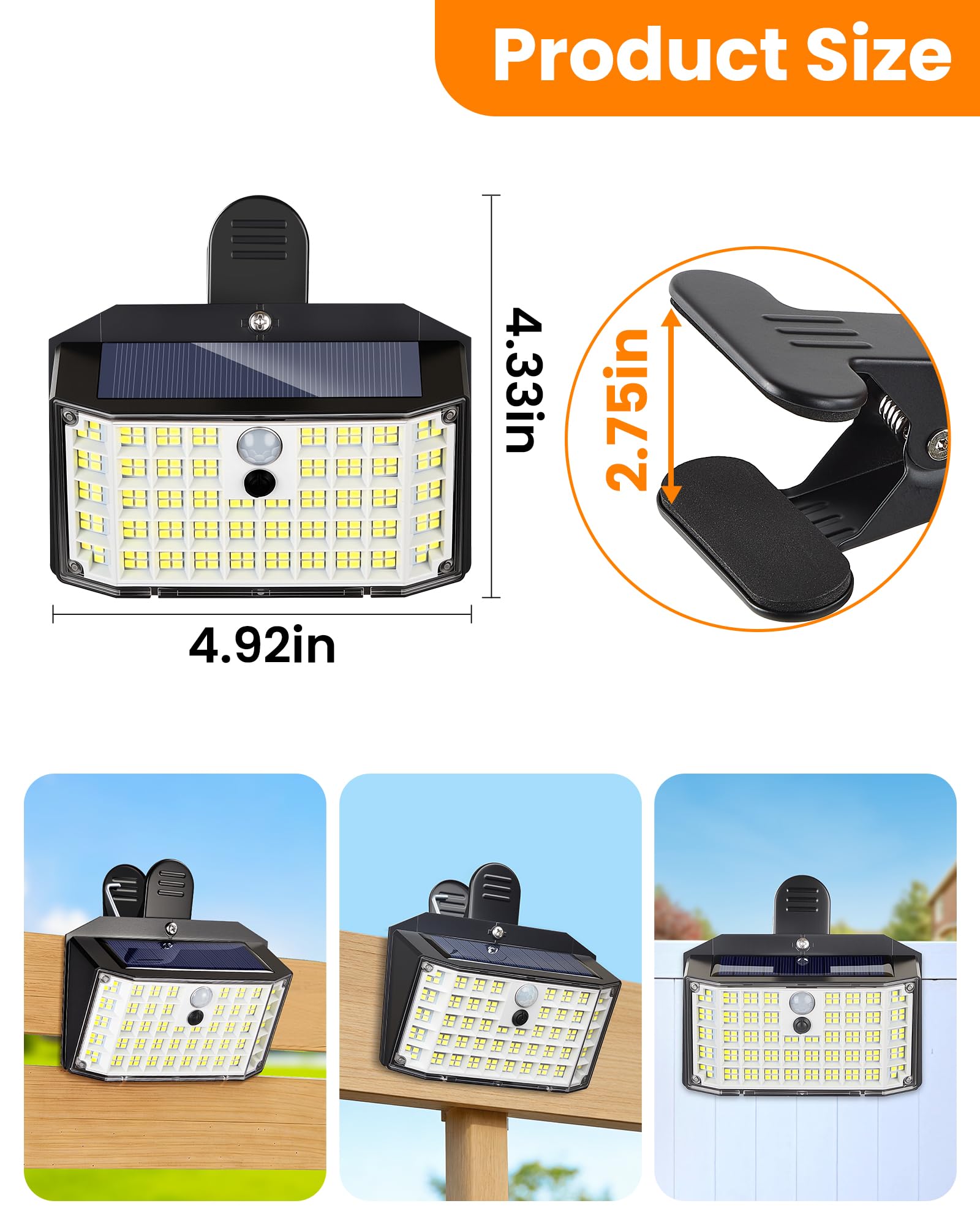 Luci solari per esterni, 176 LED, confezione da 2