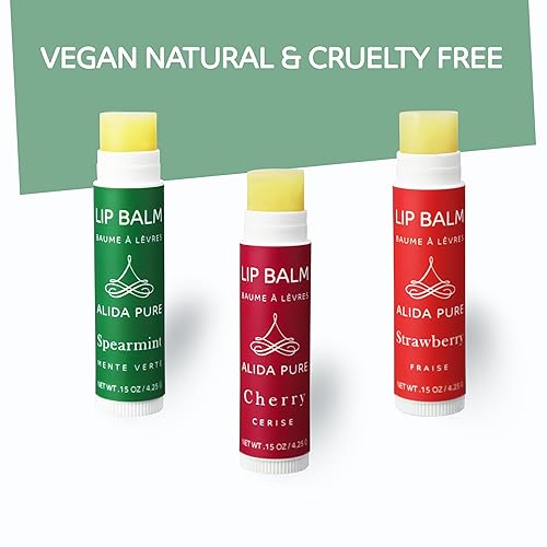 Miniatura 3 de Colección de bálsamo labial Berry Mint, juego de bálsamo labial vegano, sin cera de abejas, sin aceite de coco, aceite de aguacate, aceite de jojoba