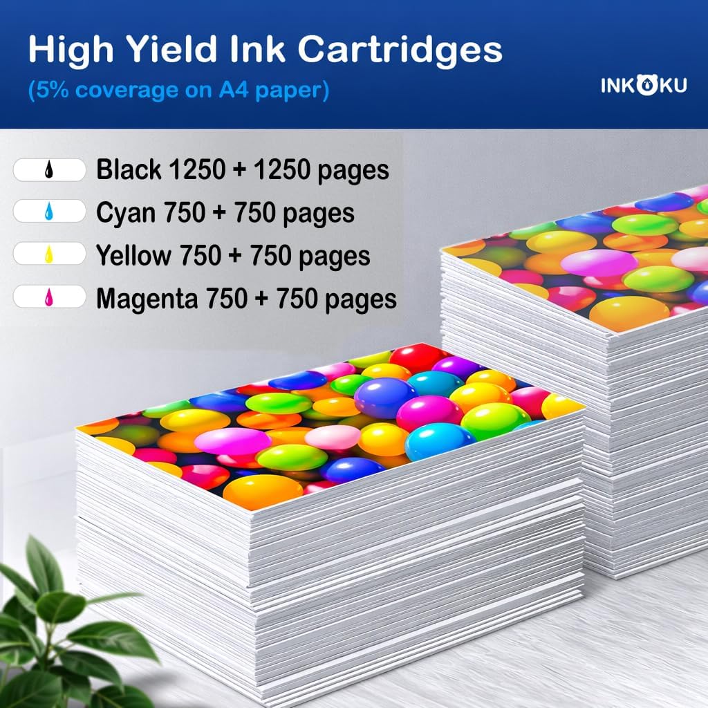 920XL Ink Cartridges Combo Pack Compatible for HP 920 920XL Ink Work with HP OfficeJet 6000 6500 6500A 7000 7500 7500A Printers (2 Black, 2 Cyan, 2 Magenta, 2 Yellow, 8 Pack)