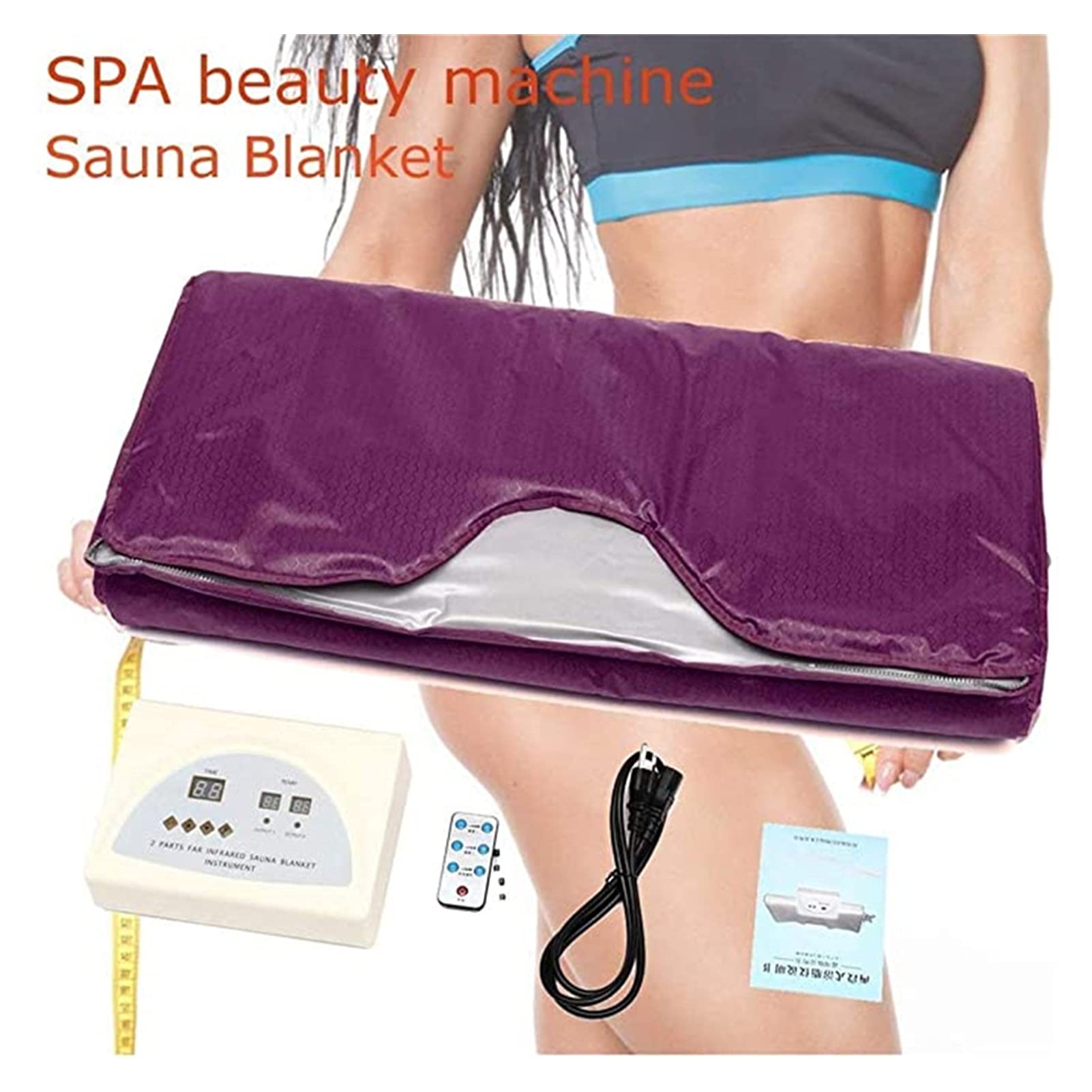 Manta de sauna Manta de sauna de infrarrojos Manta Manta sauna que adelgaza el cuerpo que forma Dispositivo tratamiento anti-envejecimiento belleza que adelgaza la aptitud para la desintoxicación(Colo