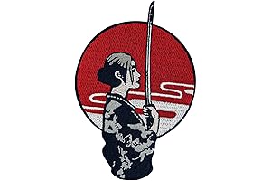 Bushido Patch Embroidered Applique Badge Iron on Sew On Emblem for Clothes...