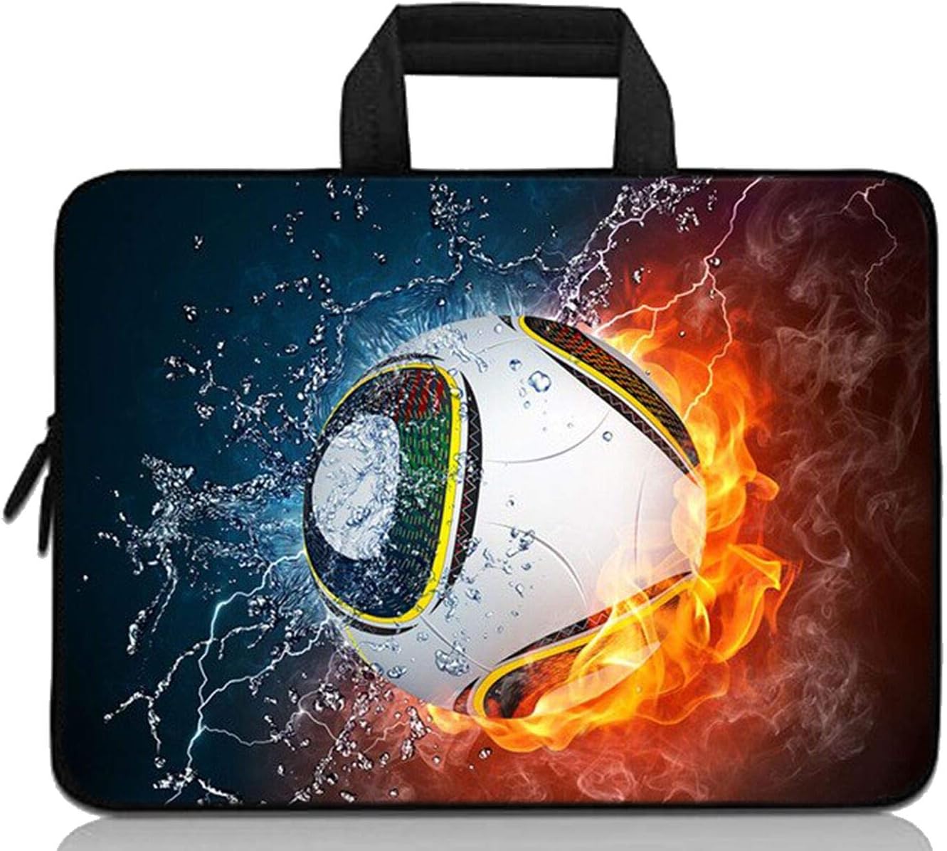 11" 11.6" 12" 12.1" 12.5" inch Laptop Carrying Bag Chromebook Case Notebook Ultrabook Bag Tablet Cover Neoprene Fit Samsung Google Acer HP DELL Lenovo Asus (11 11.6 12.1 12.2 inch, Soccer Fire)