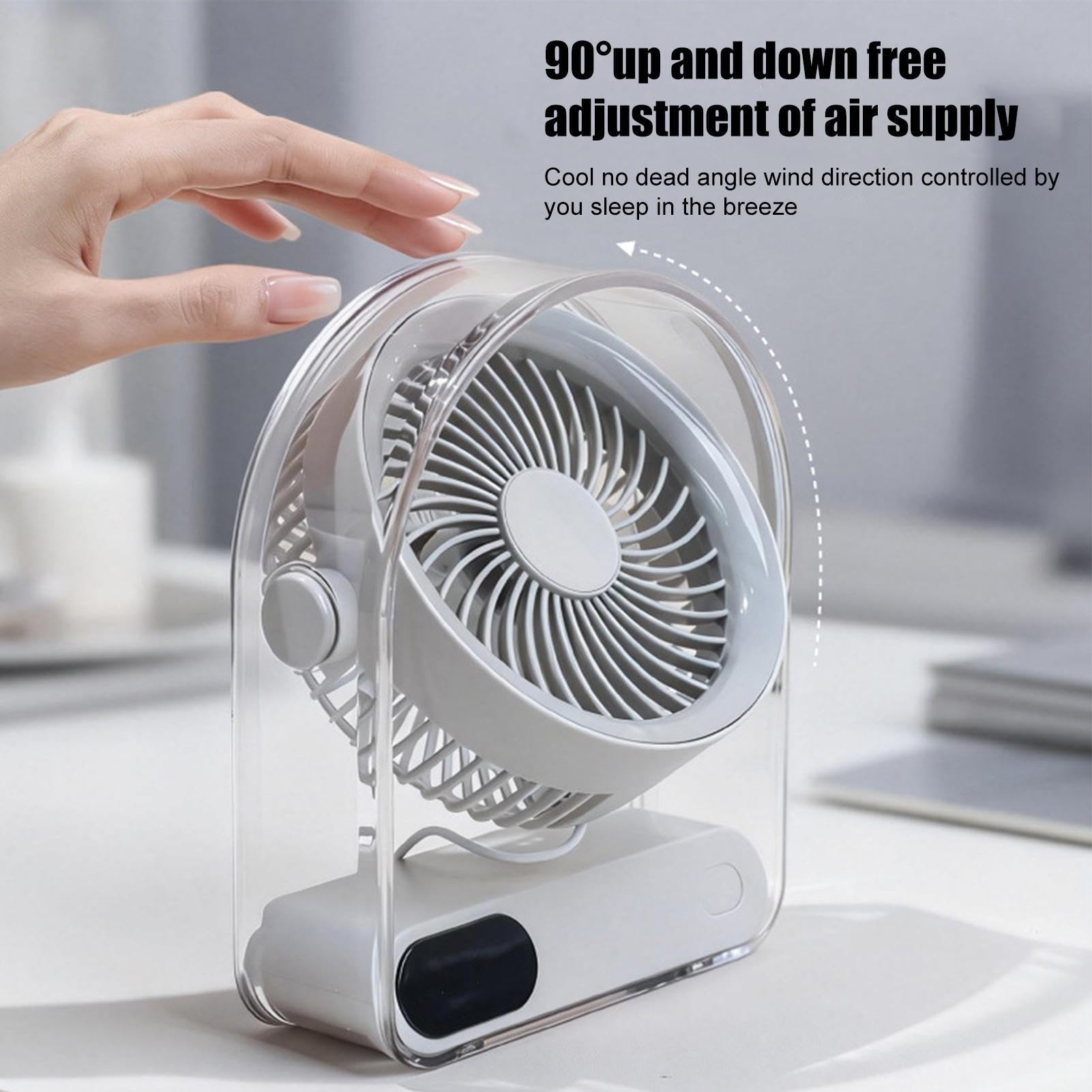 ventilatore da scrivania – USB ricaricabile 5 velocità per casa
