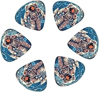 Vista 3 de Astronauta Planet Print Guitar Picks 12 Pack Thin Medium Heavy Guitar Pick For Men Women Personalized Guitar Plectrum Guitar Accessorie For Acoustic