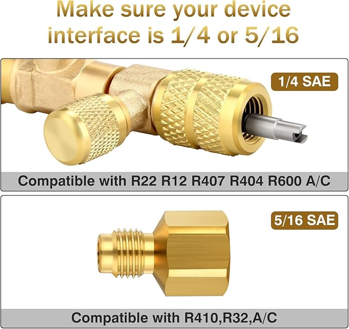 Juego de Herramientas para Remover e Instalar Núcleos de Válvula y Llave de Servicio HVAC miniatura 5