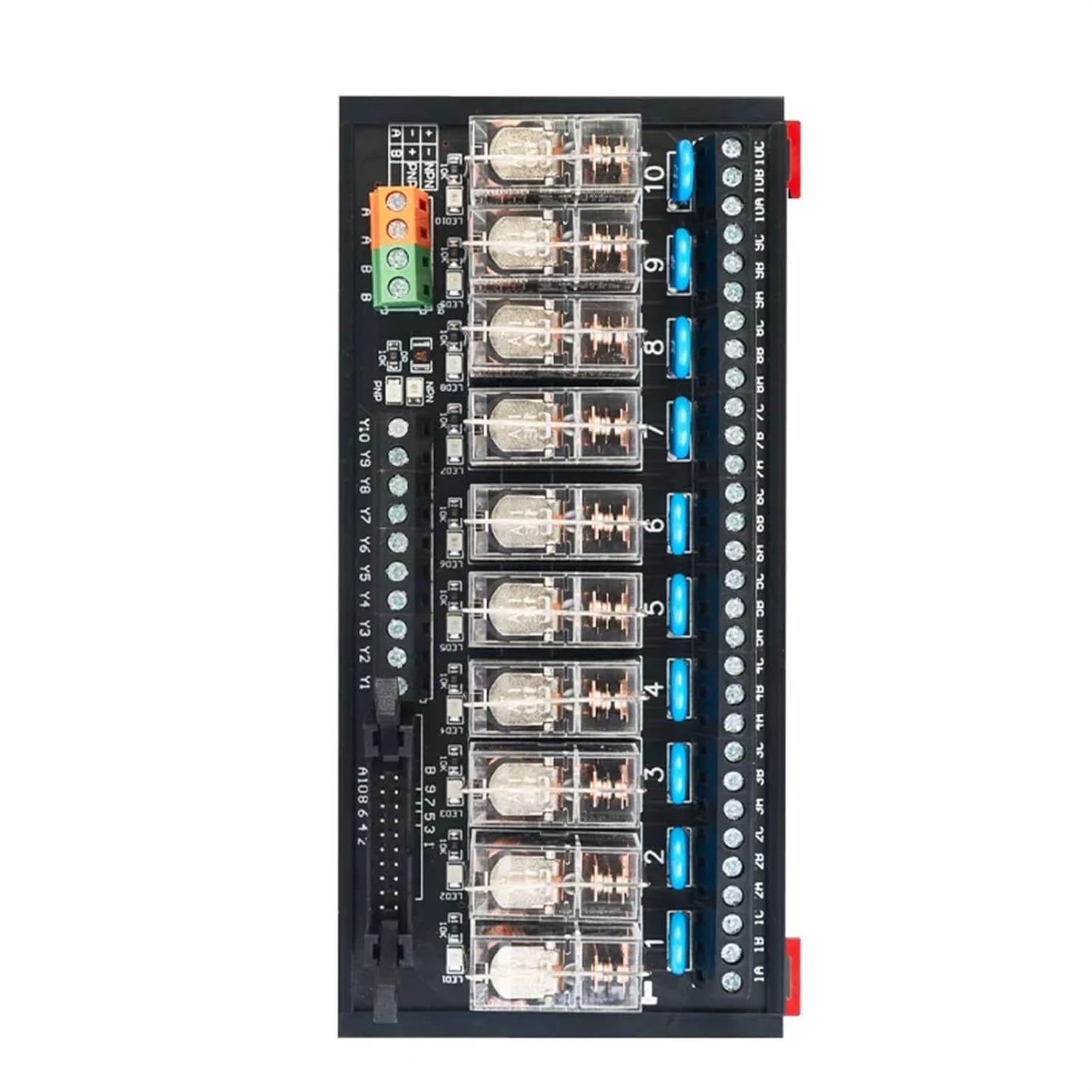4/8/10/12/16 Way Relay Module Control Board 12V 24V PLC Intermediate Relay Module 220V NPN/PNP Universal 1Pcs (Color : 12VDC, Size : TK0411 1NO1NC)