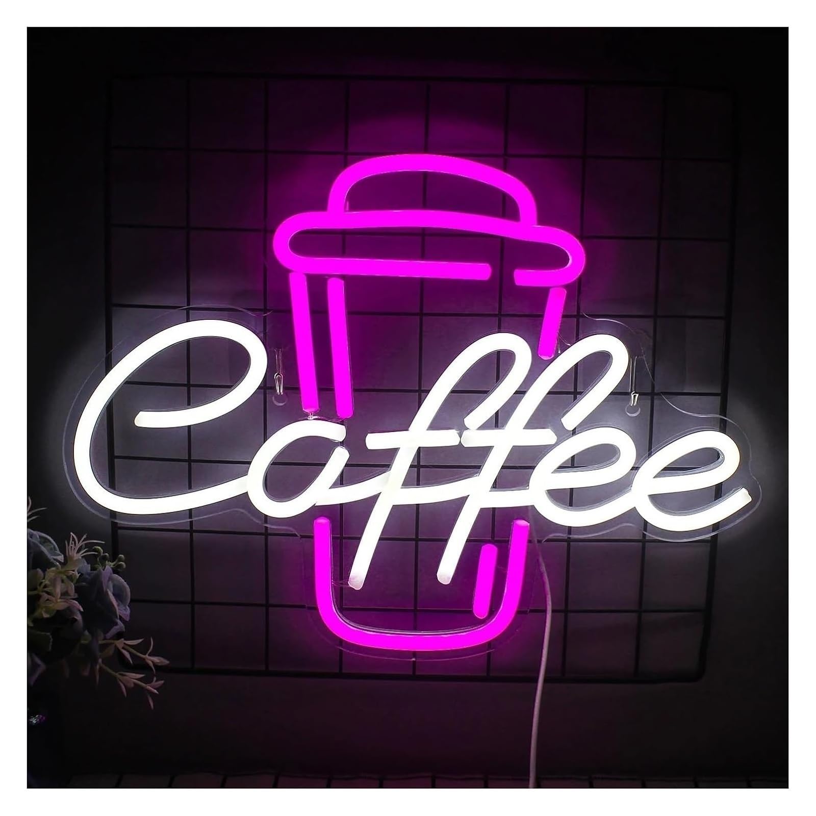 Insegna luminosa al neon Decorazione luminosa per neon tazza da caffè insegna a LED negozio per feste sala di compleanno