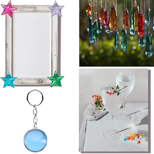 Miniatura 6 de Entervending Gemas para manualidades  Piedras preciosas de diamantes grandes de 1 pulgada para manualidades  Gemas de 1.32 libras en tarro  Relleno