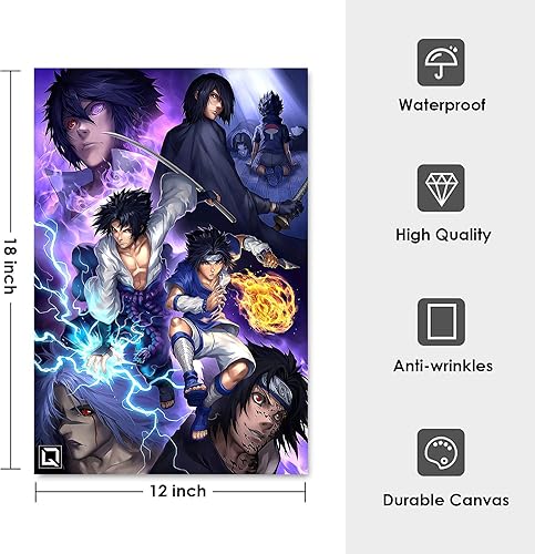 Miniatura 4 de Pósteres de anime para dormitorio, personajes de manga japonesa, pintura decorativa de anime, arte de pared, pósteres de lienzo, regalos (6, 12 x 18