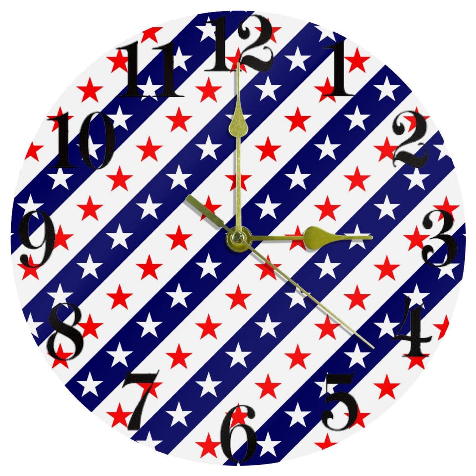 Horloge murale ronde 25,4 cm aux finitions soignées pour salon