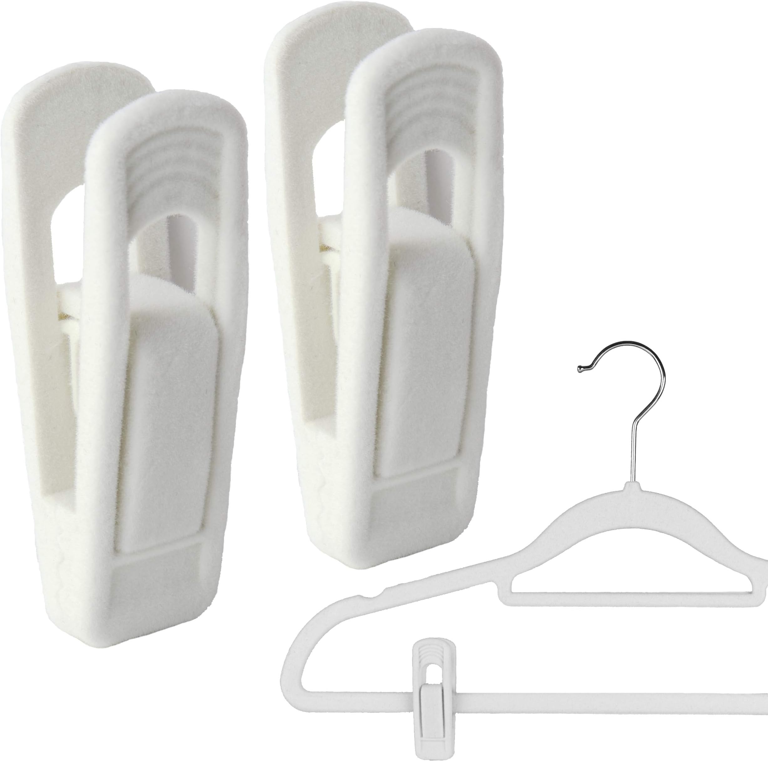 The Hanger Store 30 Grey Clips for Velvet Flocked Hangers Trousers