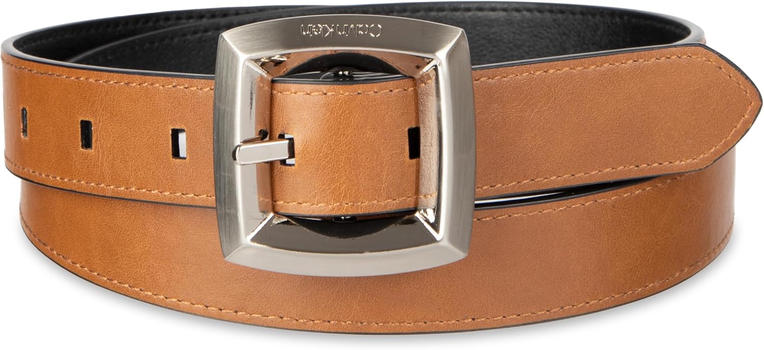 Calvin Klein Women's Two-in-One Reversible Skinny Belt for Jeans, Trousers and Dresses - Image 2