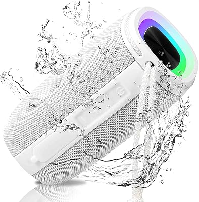 UrbanX X808 Bluetooth Speaker, IPX5 Waterproof Speakers 360Â° HD Surround Sound with Punchy Bass, True Wireless Pairing, BT5.3, Portable Speaker for Allview X3 Soul Mini - White