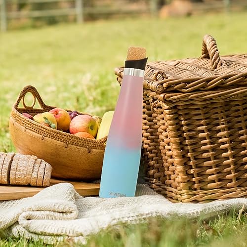 Miniatura 10 de Botella de vino  Botella de vino aislada de acero inoxidable de 23.7 fl oz con tapa sellada al vacío (rojo, 23.7 fl oz)