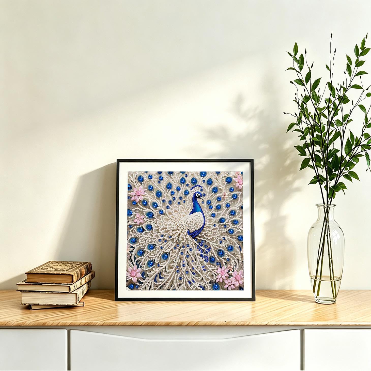 Peacock Pearl Diamond Art Kits for Adults,Diamond Painting Kits 11.8X11.8In