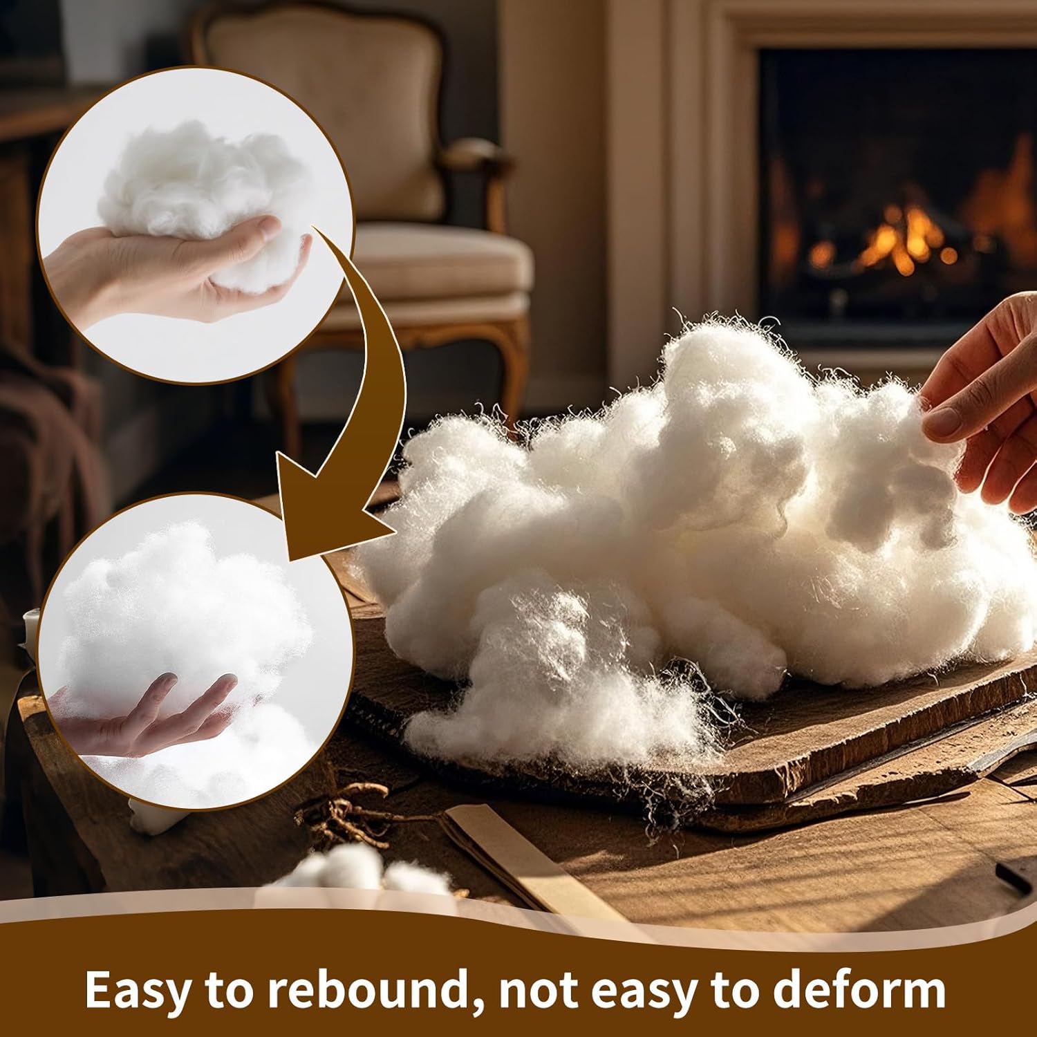 Polyfill Stuffing for Stuffed Animals,2000/4.4LB Stuffing for Crochet Animals,Soft Pillow,Cloud Decorations,Home Decor