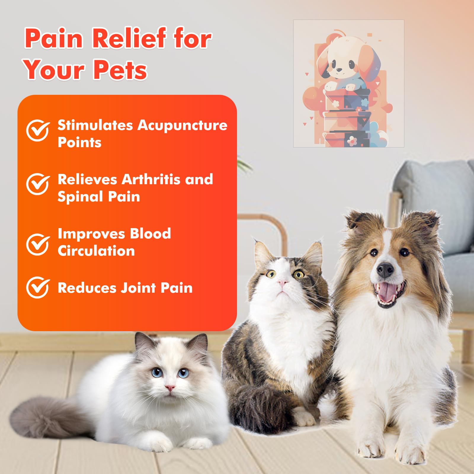 Dispositivo de terapia de luz roja, dispositivo de terapia de luz fría con pantalla LED para aliviar el dolor muscular, terapia de luz infrarroja portátil para humanos/mascotas (4 niveles + 3