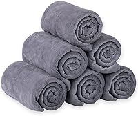 Vista 12 de JML Toallas de microfibra, juegos de toallas de baño (paquete de 6, 27 x 55 pulgadas), extraabsorbentes, secado rápido, multiusos, para baño