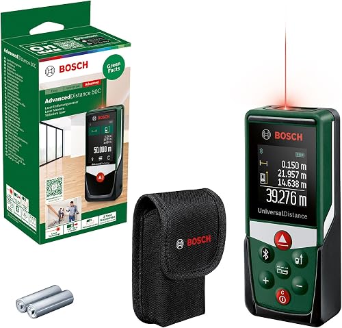 Bosch Laser Measure UniversalDistance 50C (Measure Distance up to 50m Precisely, Measuring Functions, Memory Function, in Cardboard Box) - 1