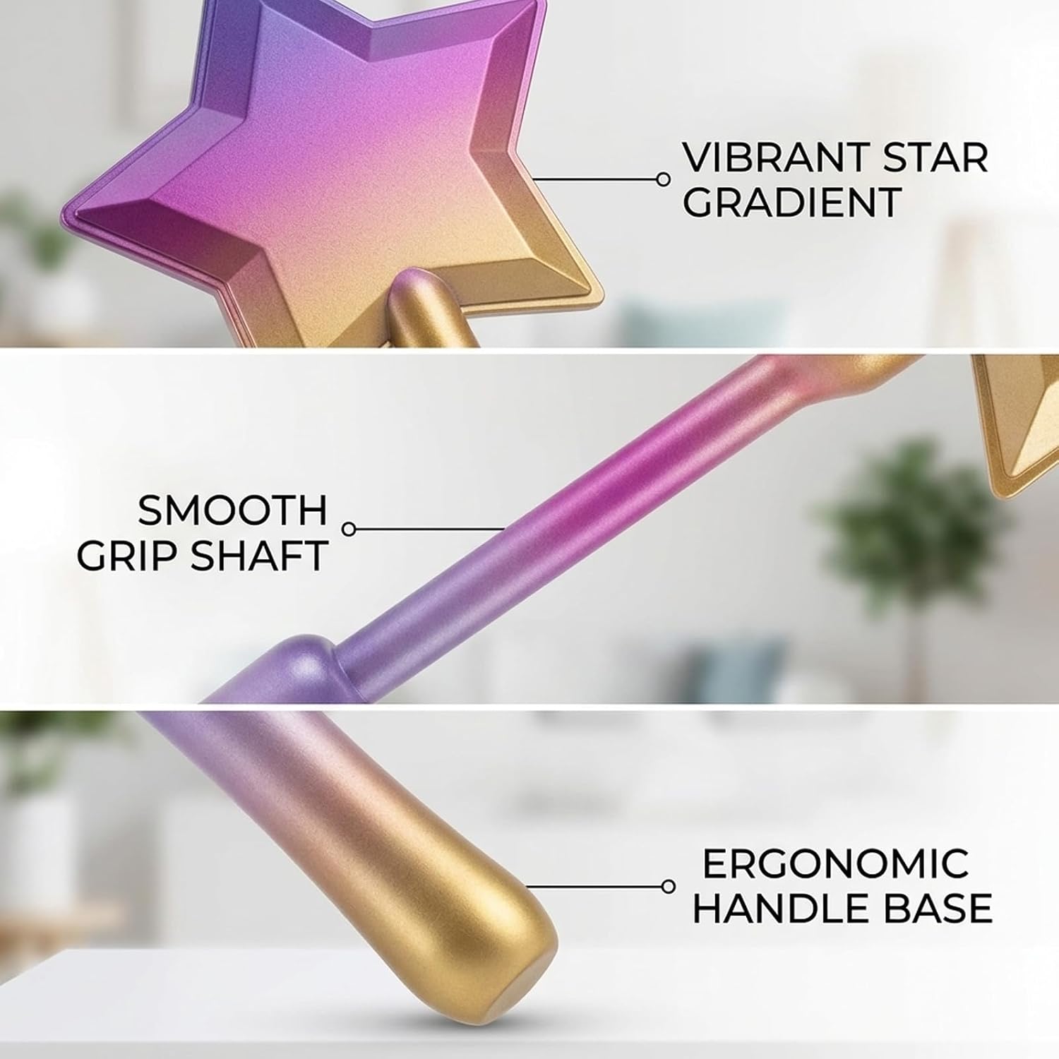 Star Wand Credit Card Holder, Tap to Pay Credit Card Wand for Contactless Transactions, Drive-Thru and Parking Payments, Rainbow Color Design with Single Unit