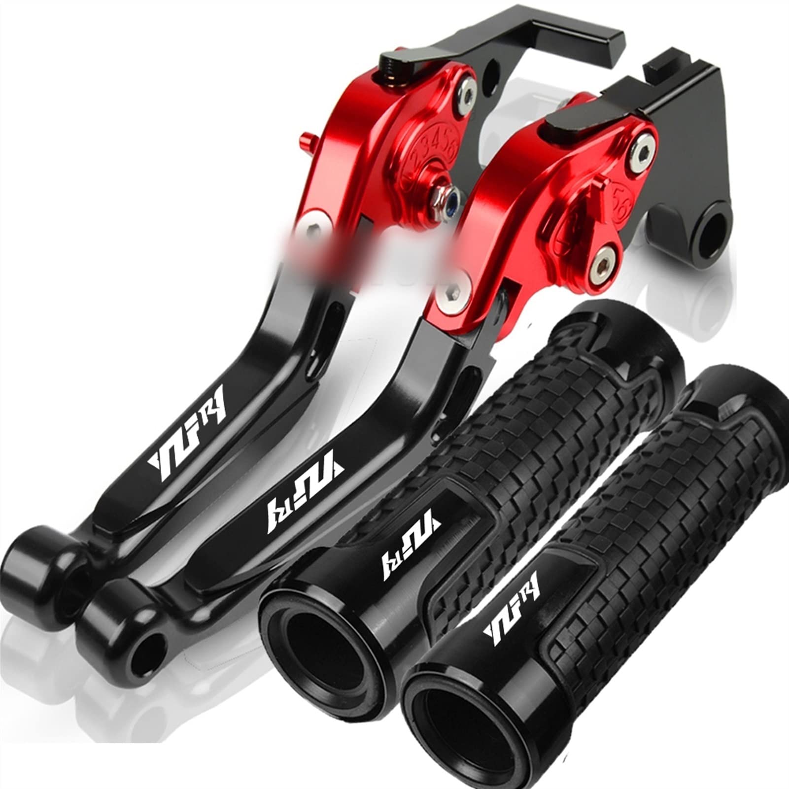 Palanca De Embrague De Freno De Motocicleta + Empuñaduras De Mango De 22MM para Y&amaha YZFR1 YZF R1 2004 2005 2006 2007 2008 2009 2010 2011 2012 2013 2014 (Color : 14)