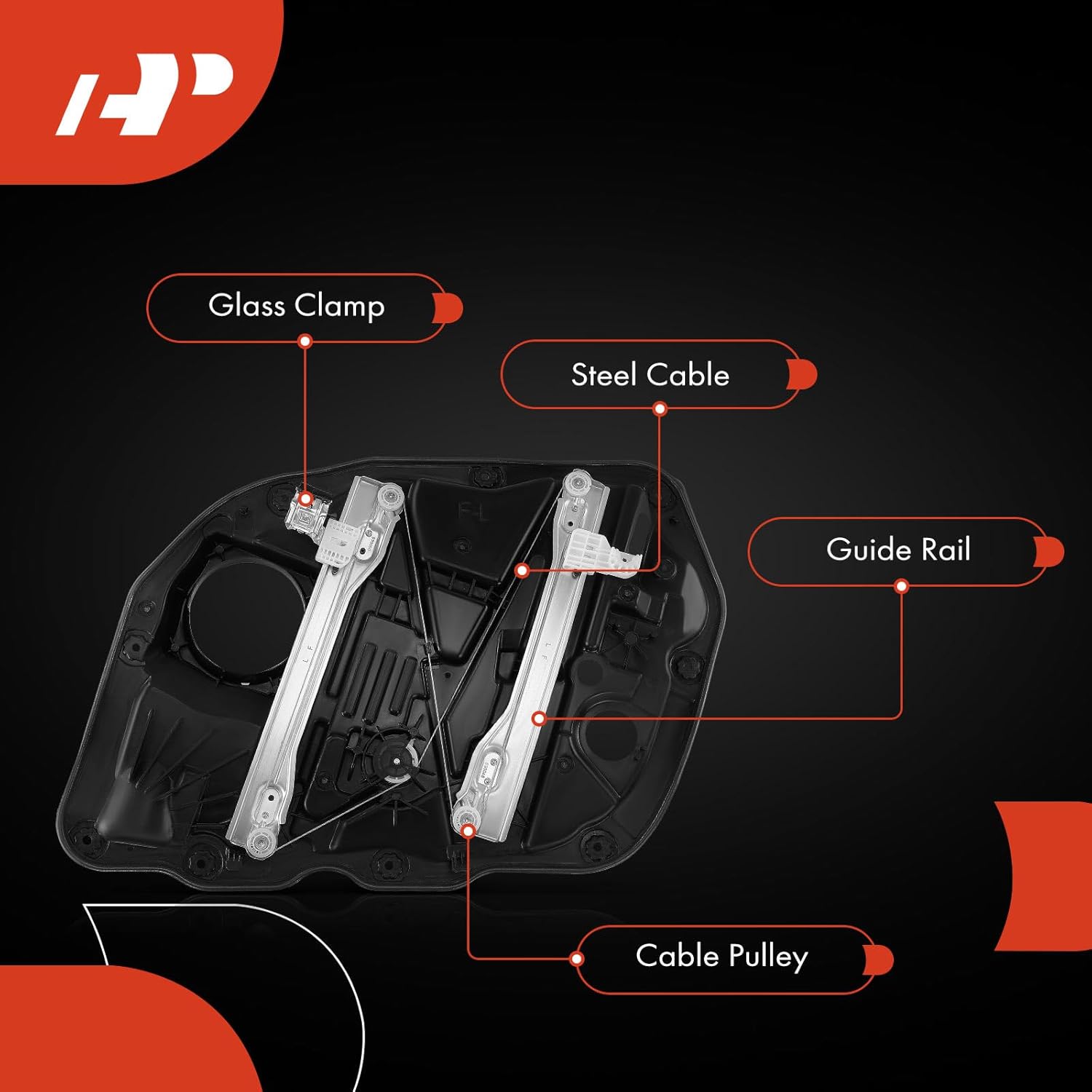 A-Premium Front Left Electric Power Window Regulator with Motor Compatible with Kia Optima 2014 2015 2016, Front Left Driver Side, Replace# 824714C500, 824712T510