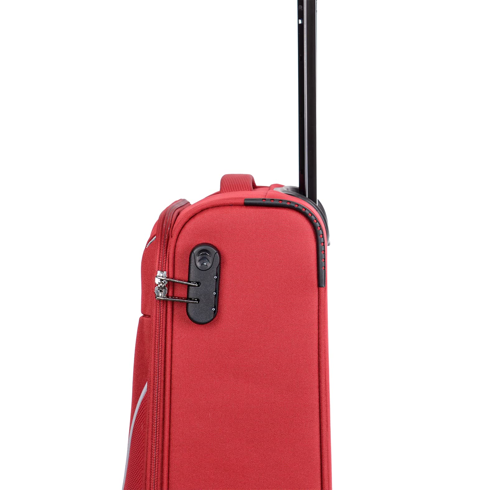 Stratic Strong Koffer Weichschale Reisekoffer Trolley Rollkoffer Handgepäck, 4 Rollen, Größe S, Rot