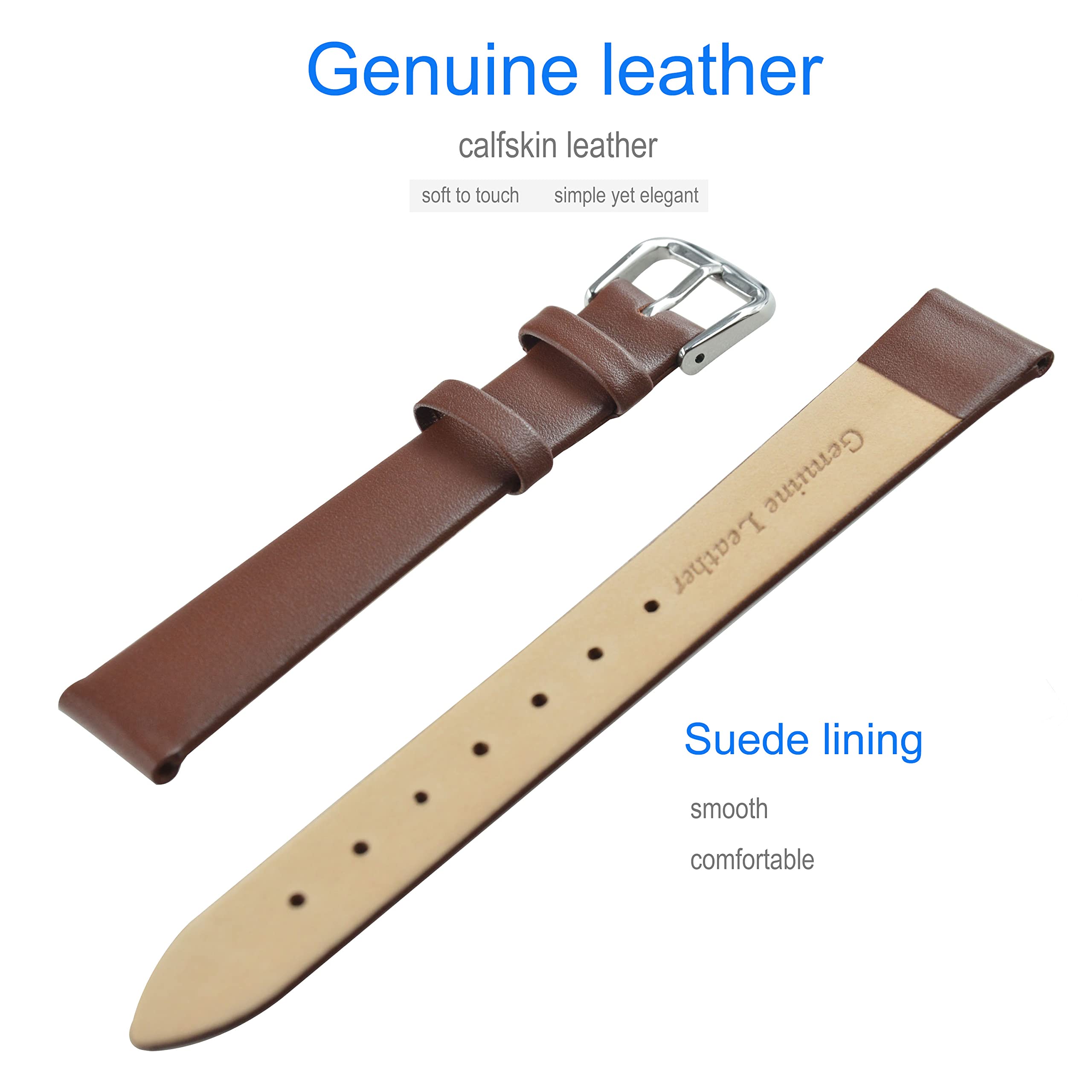 MZBUTIQ Leder Uhrenarmband Ersatz für Damen Schlank Weich