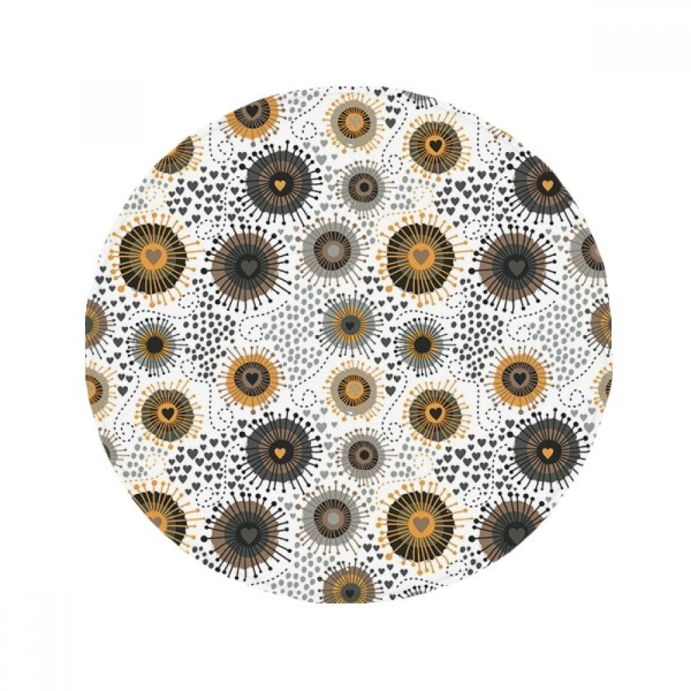 Tapis de sol antidérapant avec motif de fleurs jaunes pour salon et cuisine 60x60cm