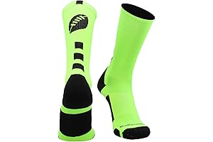 MadSportsStuff Crew Length Neon Football Socks for Kids