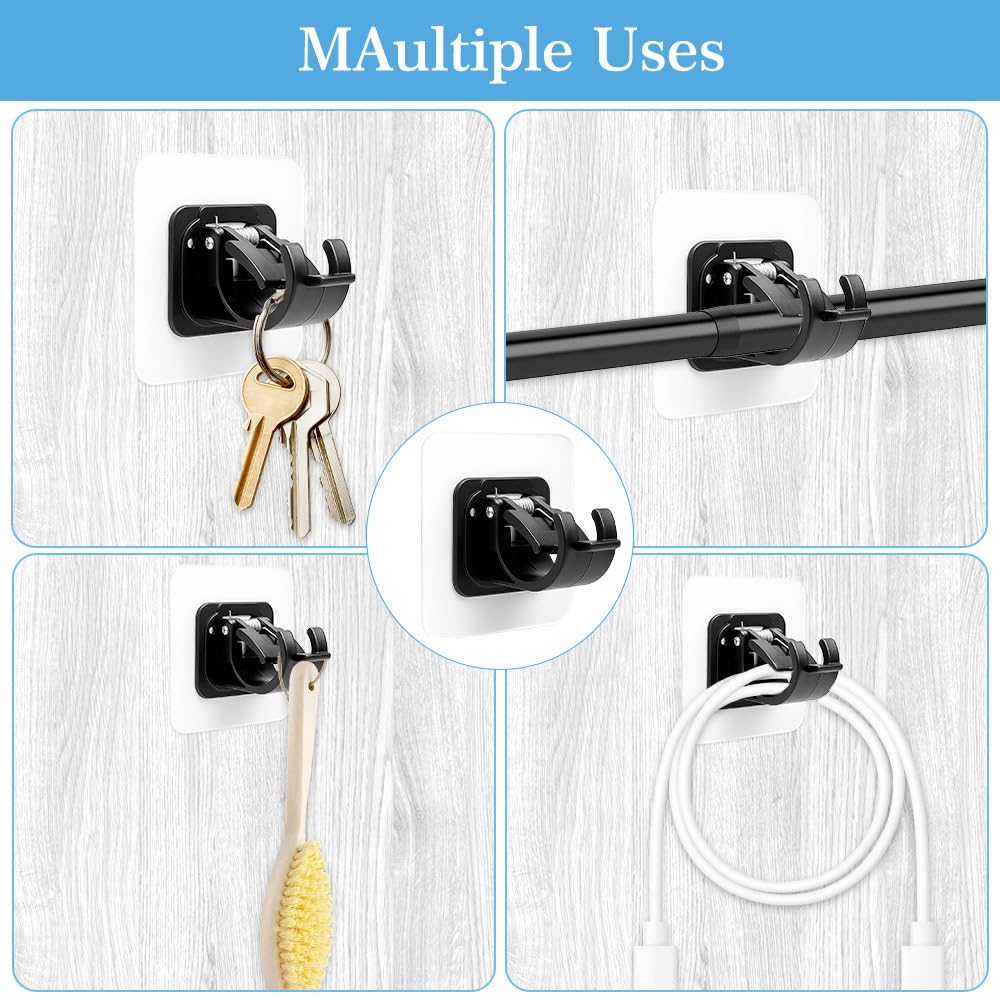 Drill-Free Curtain Rod Holders - No Drilling! -7