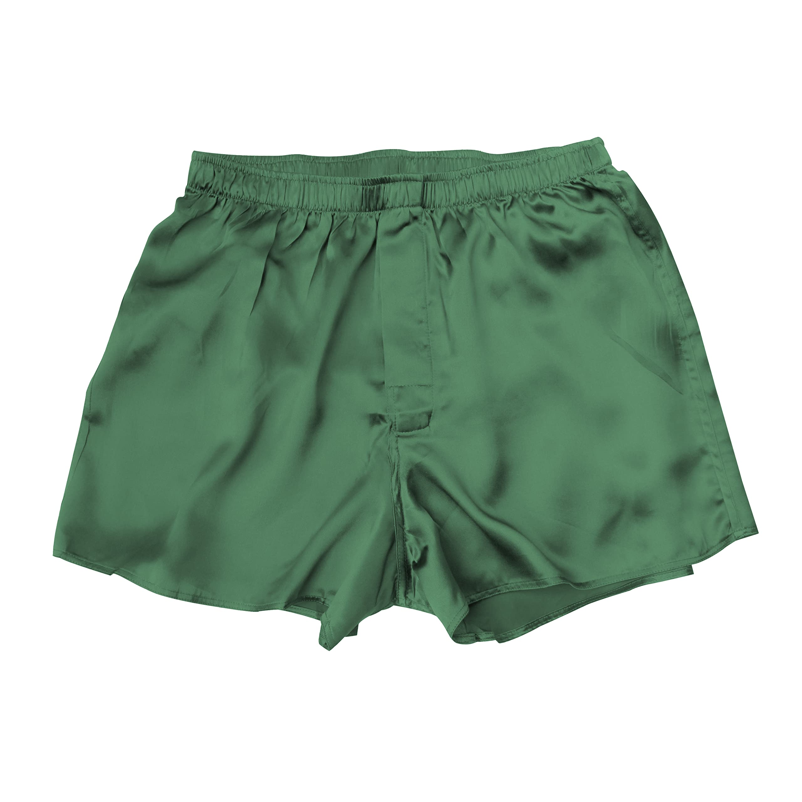 Jasmine Silk Men's Classic Silk Boxer Shorts Emerald Green (UK, Alpha, S, Regular, Regular)