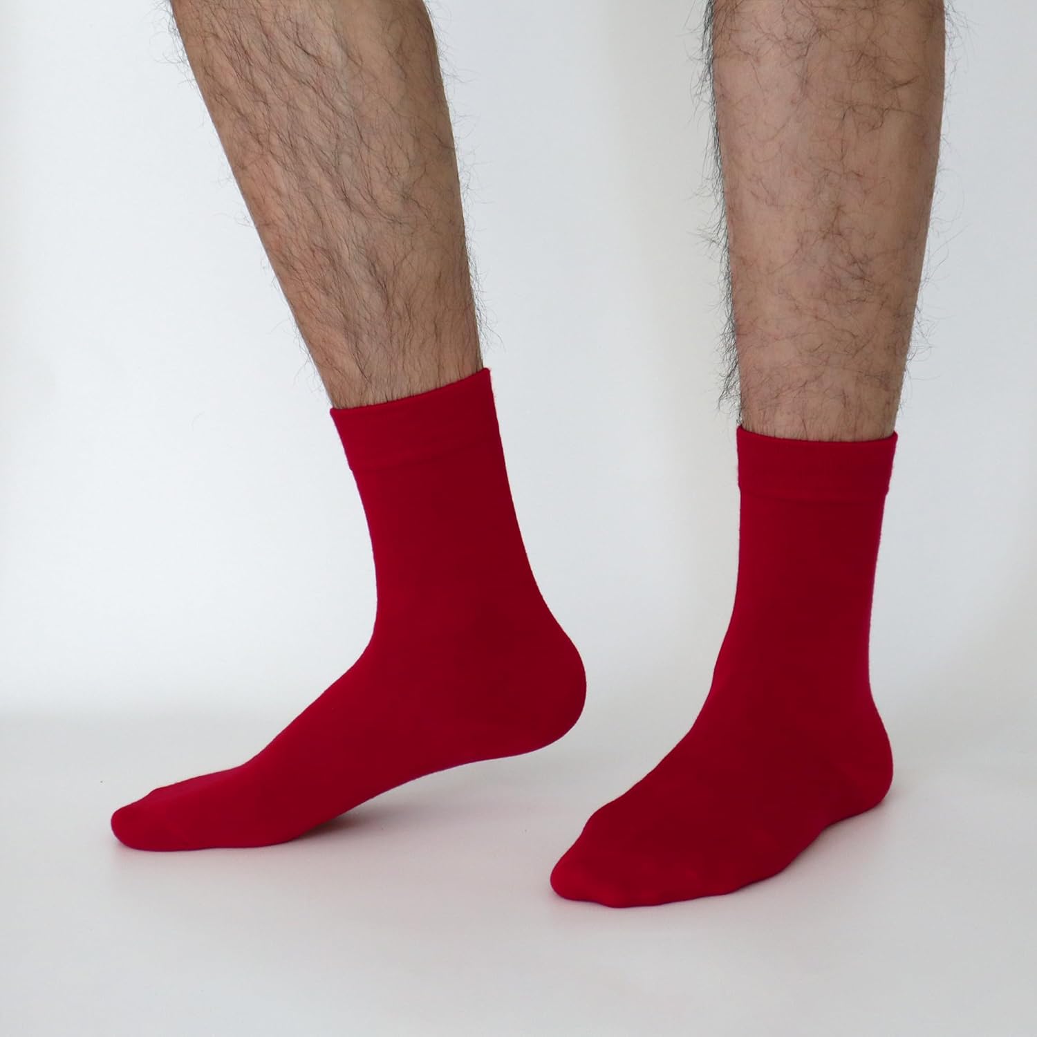 Sakusock Men's Colorful Combed Cotton Crew Socks Viscose– Dress Neon Vivid Color Crazy Fashion Socks 4-PACK - Image 2