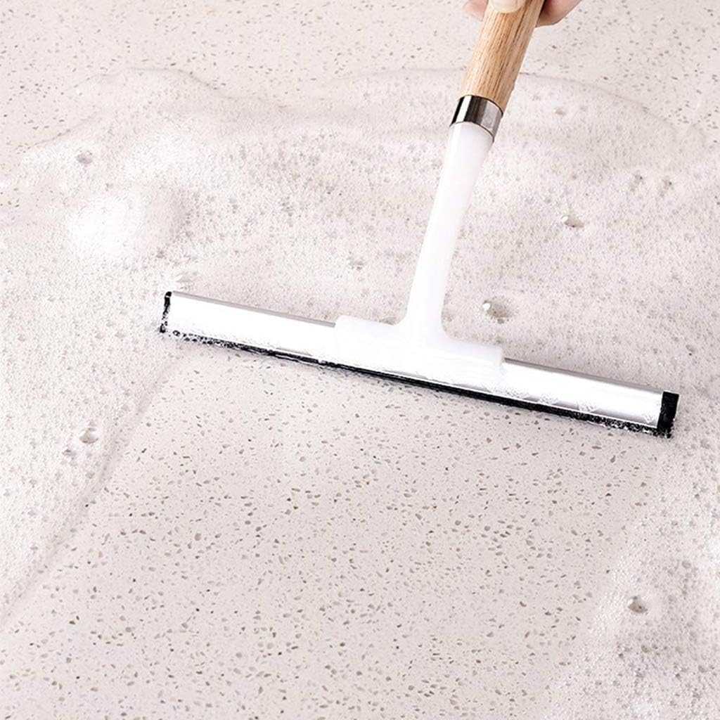 Window Scraper，Mini Glass Window Soap Wiper Squeegee with Wooden Plastic Bathroom Squeegee for Shower