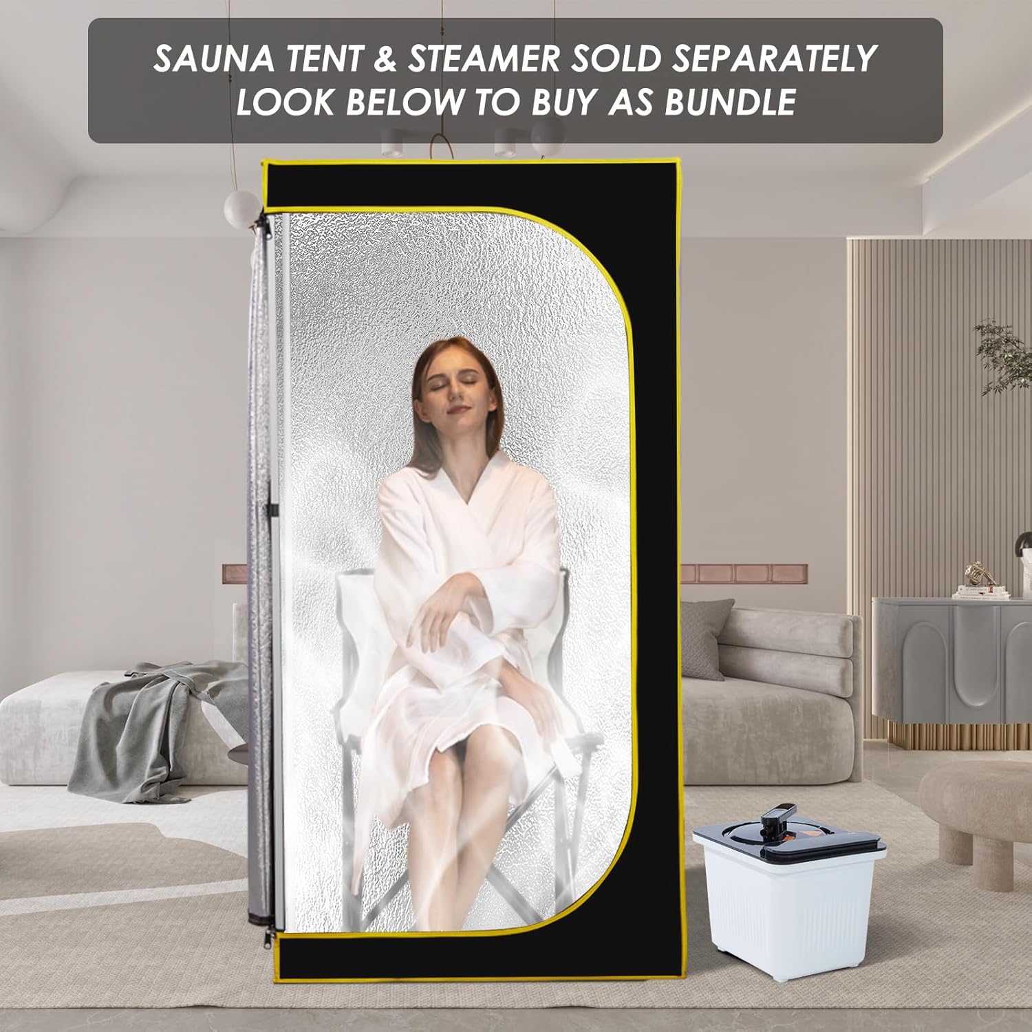Sauna Steamer Pot, 4L Portable Steam Generator for with Remote Control, 4L 1400W Saunas Steam Machine for Sauna, 120 MIN Timer, Portable Sauna Steamer for Home Spa Sauna Accessories