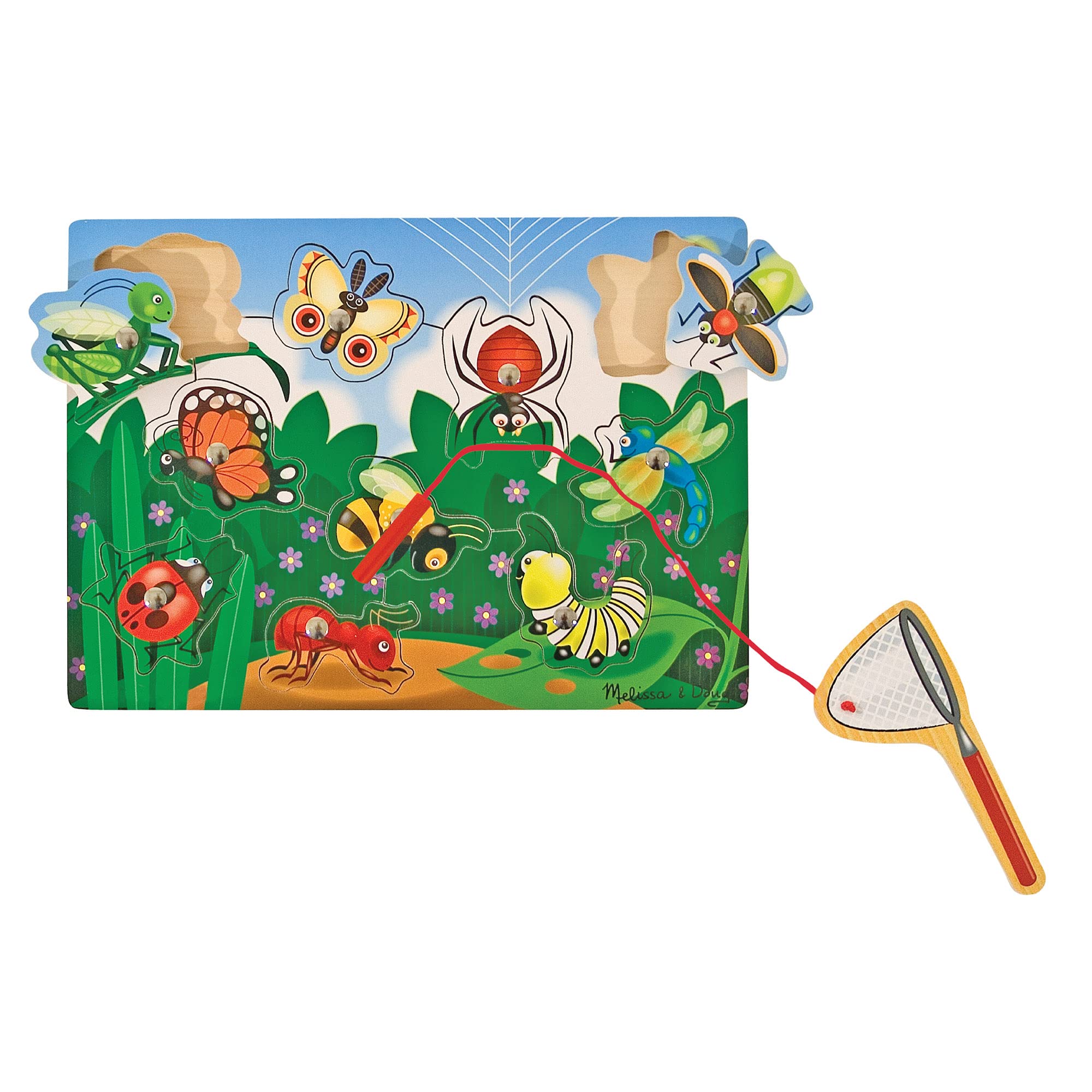 Melissa & Doug - Cazar Insectos, Juego magnético de Madera (13779)