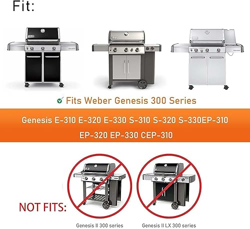 Miniatura 4 de Parrilla 7566 Piezas de repuesto de plancha de hierro fundido para Weber Genesis, plancha para parrilla Weber Genesis Serie 300 Genesis E-310 E-320