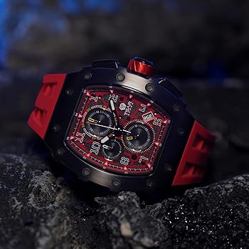 Amazon.com: TSAR BOMBA Watch for Men, Luxury Square Watch Japan