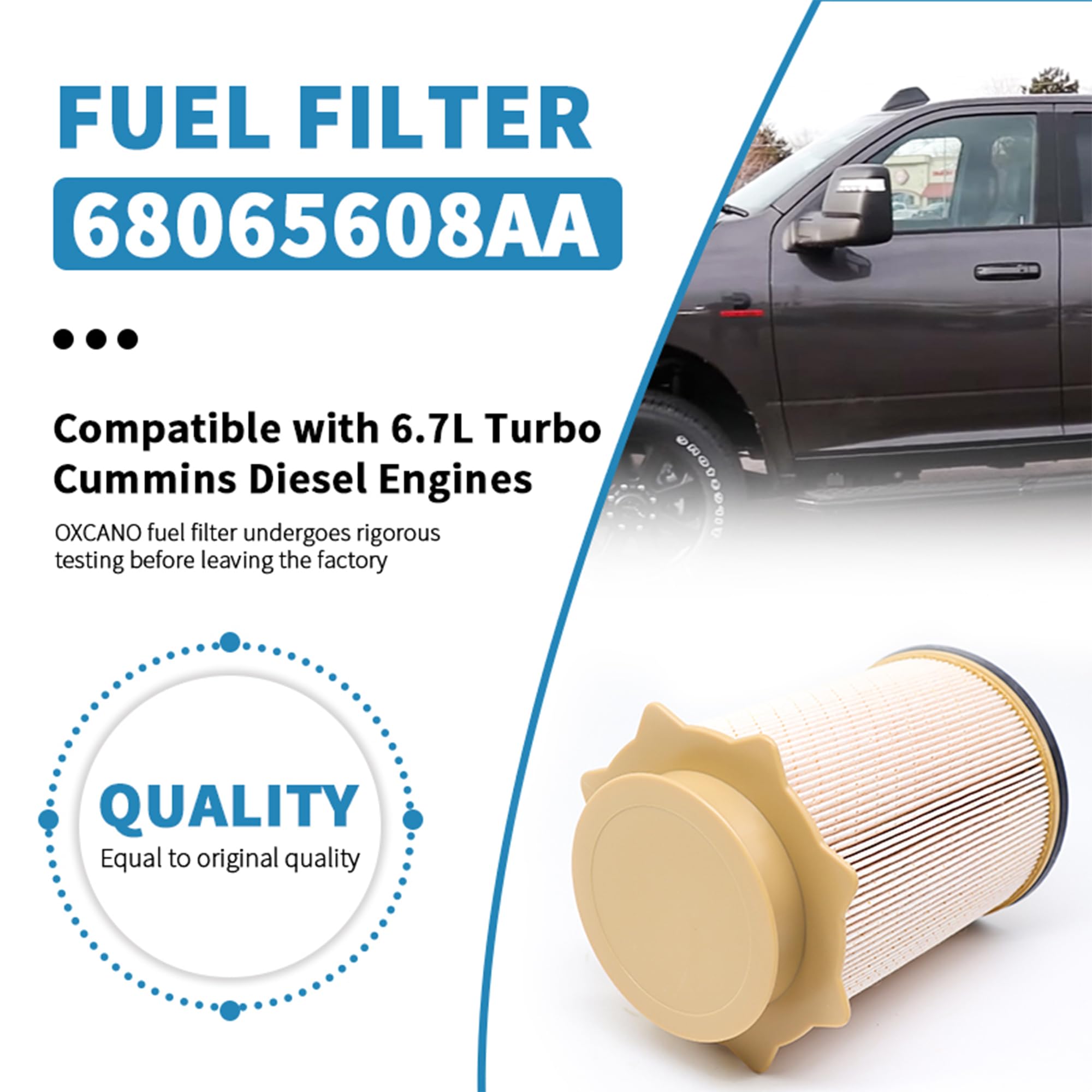 6.7 Cummins Fuel Filter 68157291AA Compatible - Product View