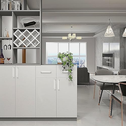 Miniatura 7 de Manijas Probrico de acero inoxidable de 12 pulgada para puerta de armario de cocina, cuadradas, níquel satinado, centro de orificios de 3.78