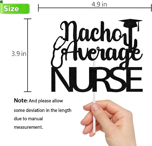 Miniatura 3 de Decoración de pastel de nacho negro para enfermera, decoraciones de graduación de escuela de enfermería, letrero de fiesta de graduación de Time for