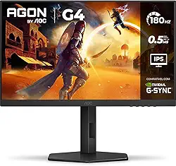 AOC, Monitor Gamer G4 27” 180Hz, 27G4/P, 0,5ms IPS, com Ajuste de Altura