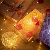 Vista 8 de Tuanse 100 Pack Led Fairy Lights Battery Operated String Light 9.8FT Waterproof Silver Wire Firefly Starry Moon Light 30Led for Mason Jars DIY