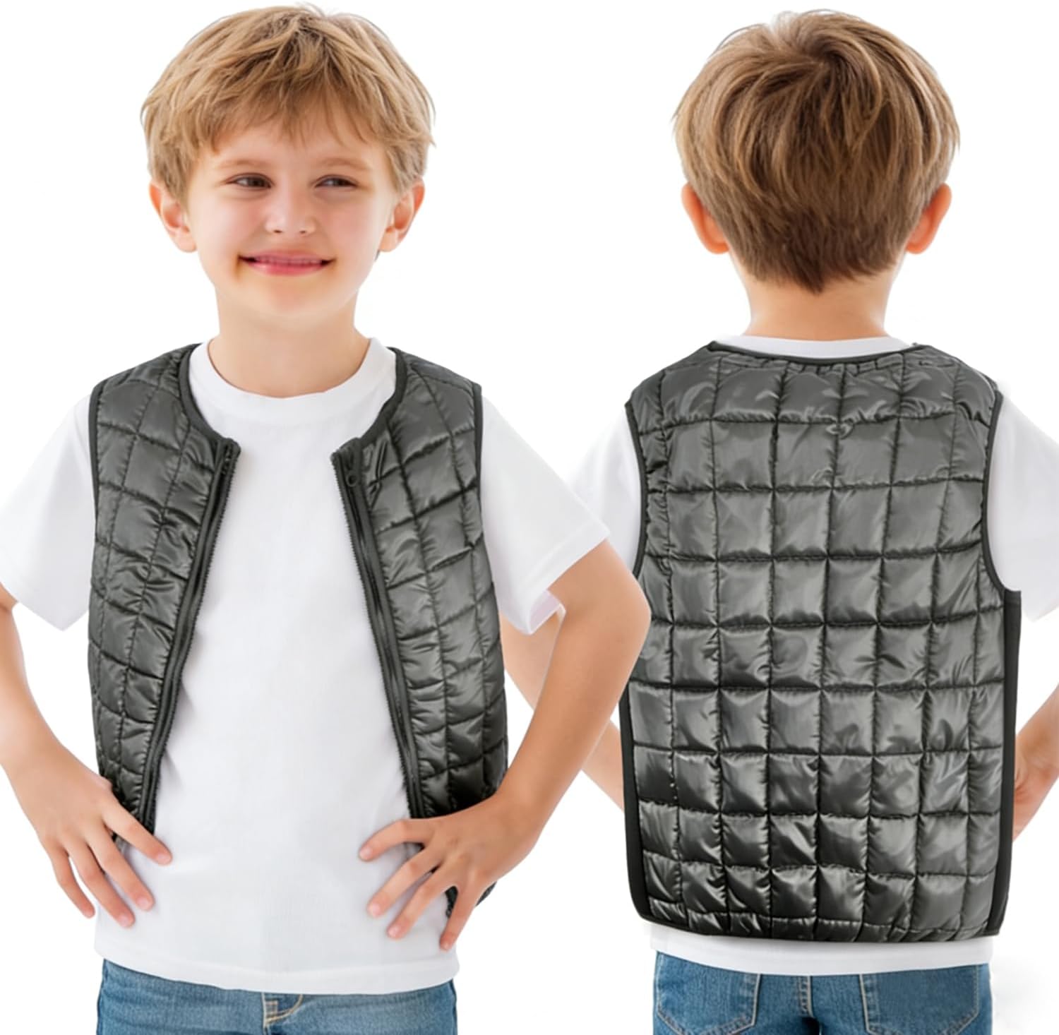 Weight-ed Vest for Kids, Calming Support for Home, School & Play, Compression Vest for Boys Girls, Breathable, Washable, Comfort Fit